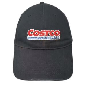HPI Costco Wholesale Embroidered Black Red Baseball Cap Hat Adjustable Cotton OS